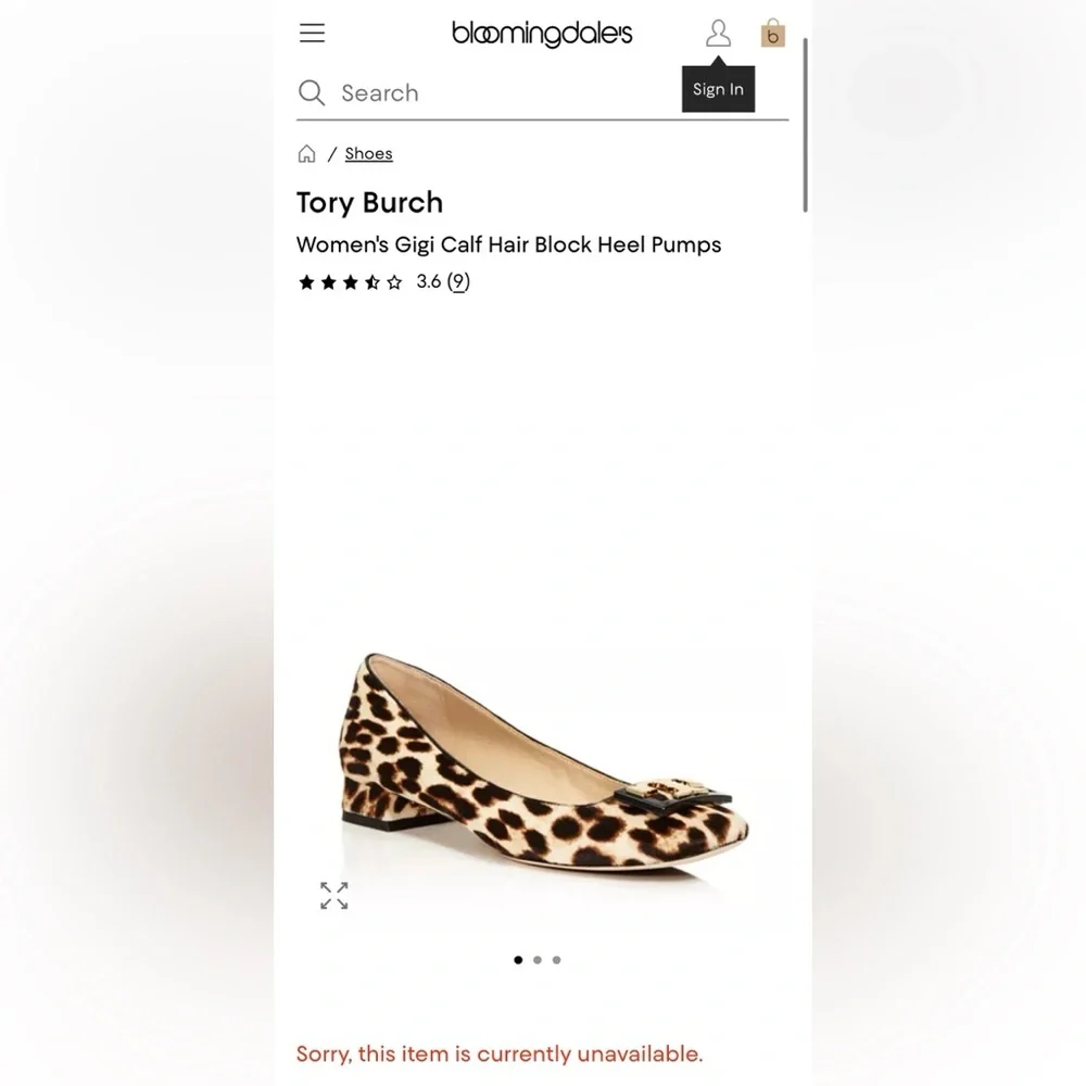 Tory Burch Gigi Calf Leopard Hair Block Heel Pumps